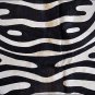 HS907F- HILASON ZEBRA STENCIL PURE BRAZILIAN HAIR ON FULL COWHIDE LEATHER RUG