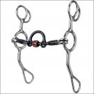REINSMAN REINING HORSE CURB GAG 3 PIECE SWEET IRON COPPER ROLLER HORSE MOUTH BIT