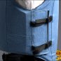 PV102- HILASON LEATHER BAREBACK PRO RODEO BULL RIDING PROTECTIVE VEST BLUE