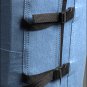 PV102- HILASON LEATHER BAREBACK PRO RODEO BULL RIDING PROTECTIVE VEST BLUE