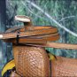 WESTERN LEATHER YOUTH CHILD BARREL RACING TRAIL SADDLE W/ BRIDLE COLLAR SET 14"