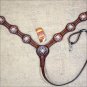 HILASON WESTERN LEATHER HORSE BREAST COLLAR MAHOGANY W/ SPUR CONCHO