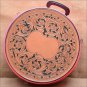 AH-4 HILASON HORSE MEDIUM PINK MOLDED HEAVY DUTY ABS ROPE CAN W/ LEATHER TRIM