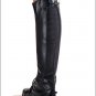 07.5S BLACK DEVONAIRE LADIES CAMDEN ZIP BACK LEATHER FIELD BOOT RIDING QUESTRIAN