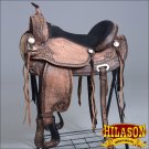 TO106DB HILASON TREELESS WESTERN TRAIL BARREL RACING HORSE RIDING SADDLE 16" 17"