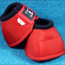 SMALL CLASSIC EQUINE DYNO HORSE NO TURN BELL BOOTS PAIR RED