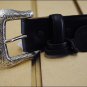 40in. JUSTIN ODESSA STAR WESTERN TOOLED LEATHER MANS BELT BLACK