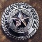 CN110F- 1 STATE OF TEXAS STAR W/ ROPE EDGE CONCHO HEADSTALL SADDLE TACK CONCHO