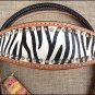 HILASON WESTERN LEATHER HORSE BRIDLE HEADSTALL ZEBRA HAND PAINT