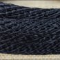 BLACK 8ft WEAVER HORSE POLY ROPING REINS W/ LEATHER LACES LOOP ENDS