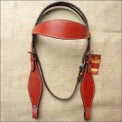 F614 HILASON LEATHER WESTERN HORSE HEADSTALL BRIDLE - MAHOGANY