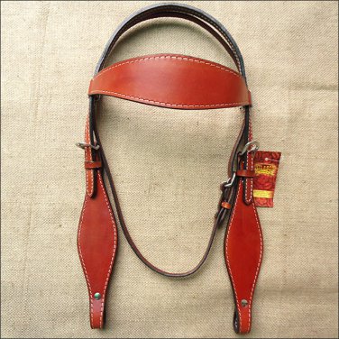 F614 HILASON LEATHER WESTERN HORSE HEADSTALL BRIDLE - MAHOGANY