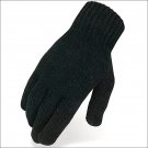 05 SIZE HERITAGE HORSE RIDING CHENILLE KNIT GLOVE ACRYLIC FIBERS BLACK