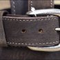 34 INCH DISTRESS BROWN LEATHER RANGER BELT CLASSIC 3 PIECE STYLING MADE IN USA