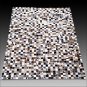 HR122 HILASON HOME DECOR COWHIIDE HAIR ON LEATHER PATCHWORK AREA RUGS CARPET