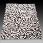 HR122 HILASON HOME DECOR COWHIIDE HAIR ON LEATHER PATCHWORK AREA RUGS CARPET
