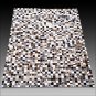 HR122 HILASON HOME DECOR COWHIIDE HAIR ON LEATHER PATCHWORK AREA RUGS CARPET