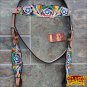 HILASON WESTERN LEATHER HORSE BRIDLE HEADSTALL HAND PAINT W/ FRINGES