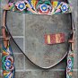HILASON WESTERN LEATHER HORSE BRIDLE HEADSTALL HAND PAINT W/ FRINGES