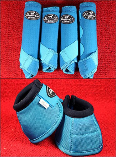 BLUE MEDIUM PROFESSIONAL CHOICE SPORTS MEDICINE HORSE BOOTS BELL VENTECH ELITE