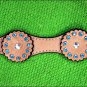 NEW HILASON WESTERN LEATHER HORSE BREAST COLLAR TURQUOISE RHINESTONES TAN S448