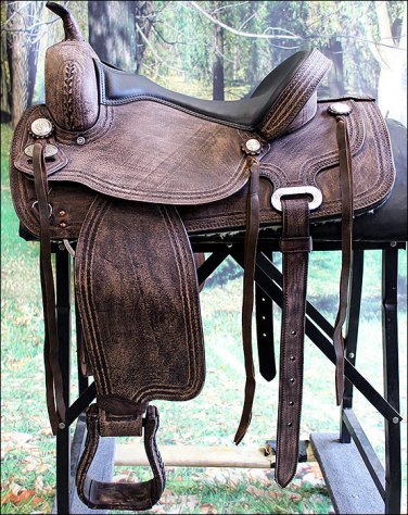 TO105RO-F HILASON TREELESS WESTERN LEATHER TRAIL PLEASURE HORSE RIDING SADDLE 17