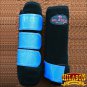 MEDIUM HILASON GLITTER TURQUOISE HORSE FRONT LEG PROTECTION SPORTS BOOT PAIR