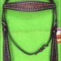 HILASON WESTERN LEATHER HORSE HEADSTALL BRIDLE DARK BROWN HAND CARVED