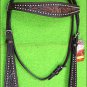 HILASON WESTERN LEATHER HORSE HEADSTALL BRIDLE DARK BROWN HAND CARVED