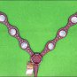 HILASON WESTERN MAHOGANY LEATHER HORSE TACK BREAST COLLAR W/ CONCHO