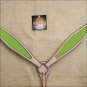 HILASON WESTERN LEATHER HORSE BREAST COLLAR TAN YELLOW INLAY
