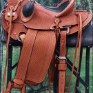 WD87AM HILASON BIG KING SERIES WESTERN WADE RANCH ROPING COWBOY TRAIL SADDLE 16