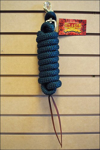 HUNTER GREEN HILASON WESTERN HORSE TACK COWBOY POLY BRAIDED LEAD ROPE W/ POPPER