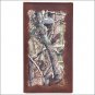 JUSTIN BROWN DISTRESSED CAMO LEATHER SHELL INLAY WESTERN RODEO MENS WALLET