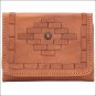AMERICAN WEST LEATHER AMBER WAVES LADIES TRI FOLD FRENCH WALLET PURSE TAN