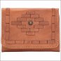 AMERICAN WEST LEATHER AMBER WAVES LADIES TRI FOLD FRENCH WALLET PURSE TAN
