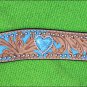 HILASON WESTERN LEATHER HORSE HEADSTALL BREAST COLLAR TAN TURQUOISE HEART CONCHO