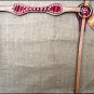 HILASON WESTERN RED ZEBRA HAIR ON LEATHER HORSE BREAST COLLAR