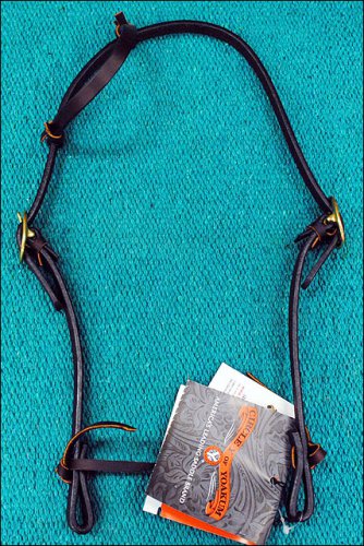 HORSE LEATHER ONE EAR HEADSTALL LACED BY CIRCLE Y