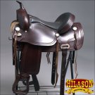TO105-F HILASON TREELESS WESTERN LEATHER TRAIL PLEASURE HORSE RIDING SADDLE 16"