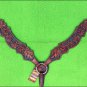 39M HILASON WESTERN LEATHER HORSE BREAST COLLAR MAHOGANY HAND CARVED