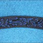 HILASON WESTERN LEATHER HORSE BREAST COLLAR BLACK W/ TURQUOISE INLAY