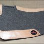 FP102-F HILASON WESTERN GREY WOOL FELT SADDLE PAD W/ LEATHER BORDER