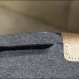 FP102-F HILASON WESTERN GREY WOOL FELT SADDLE PAD W/ LEATHER BORDER