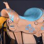BH121-F HILASON WESTERN LEATHER BARREL RACING TRAIL PLEASURE RIDING SADDLE 15"