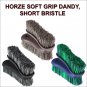HORZE WESTERN HORSE SOFT GRIP DANDY BRUSH SHORT BRISTLE