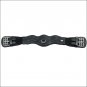 75" HORZE SMOOTH SOFT LEATHER ELASTIC BOTH END DRESSAGE HORSE CINCH GIRTH BLACK