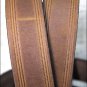 30IN. TAN 1.5in CASUAL LEATHER BELT TRIPLE STITCHED EMBOSSED BORDER MADE IN USA