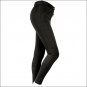 30" HORZE ACTIVE WOMENS COTTON ELASTIC LEATHER FULL SEAT RIDING BREECHES BLACK