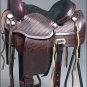 TT105-F HILASON FLEX-TREE TRAIL PLEASURE WESTERN ENDURANCE LEATHER SADDLE 15"